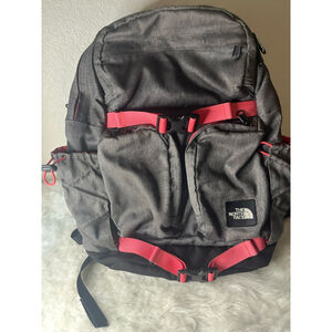 The North Face Mondaze Laptop Pack Gray and Pink Large Backpack